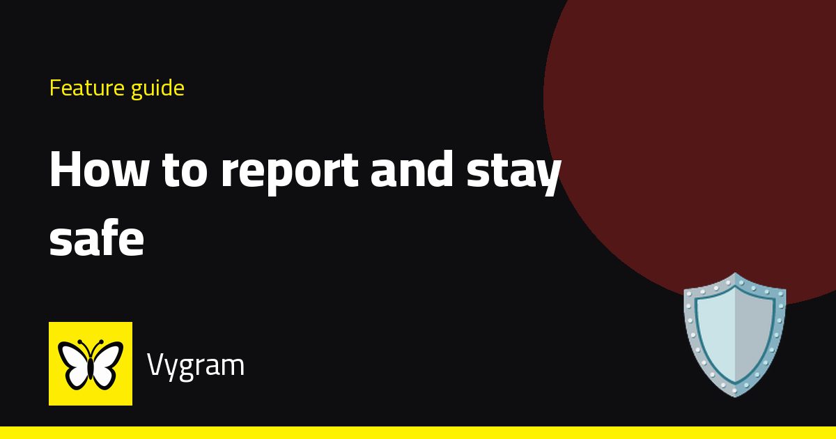 How to report and stay safe — Vygram