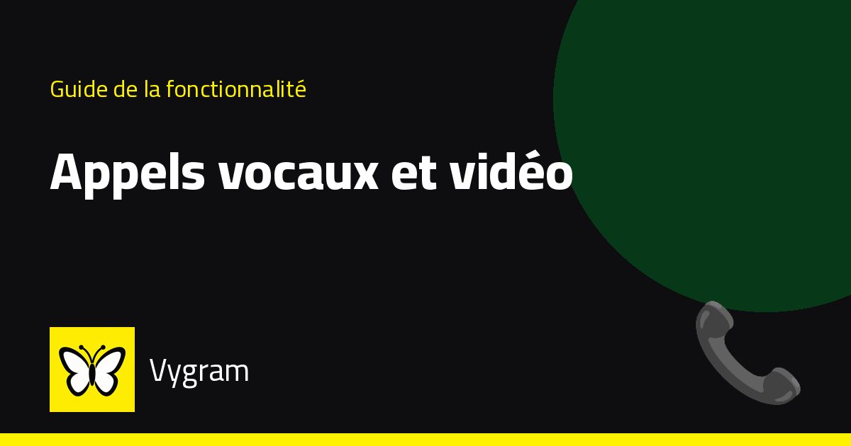 Appels vocaux et vidéo — Vygram